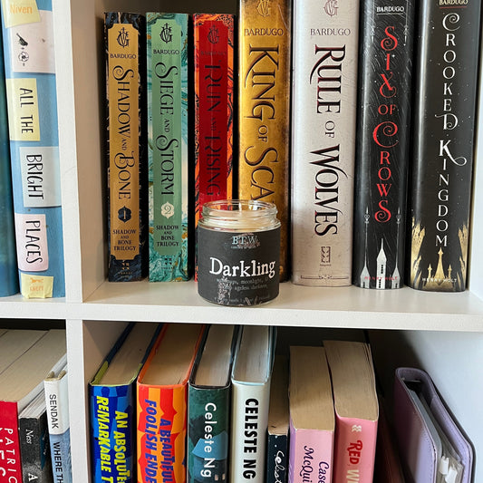 the Darkling | old books, amber, patchouli, & fire