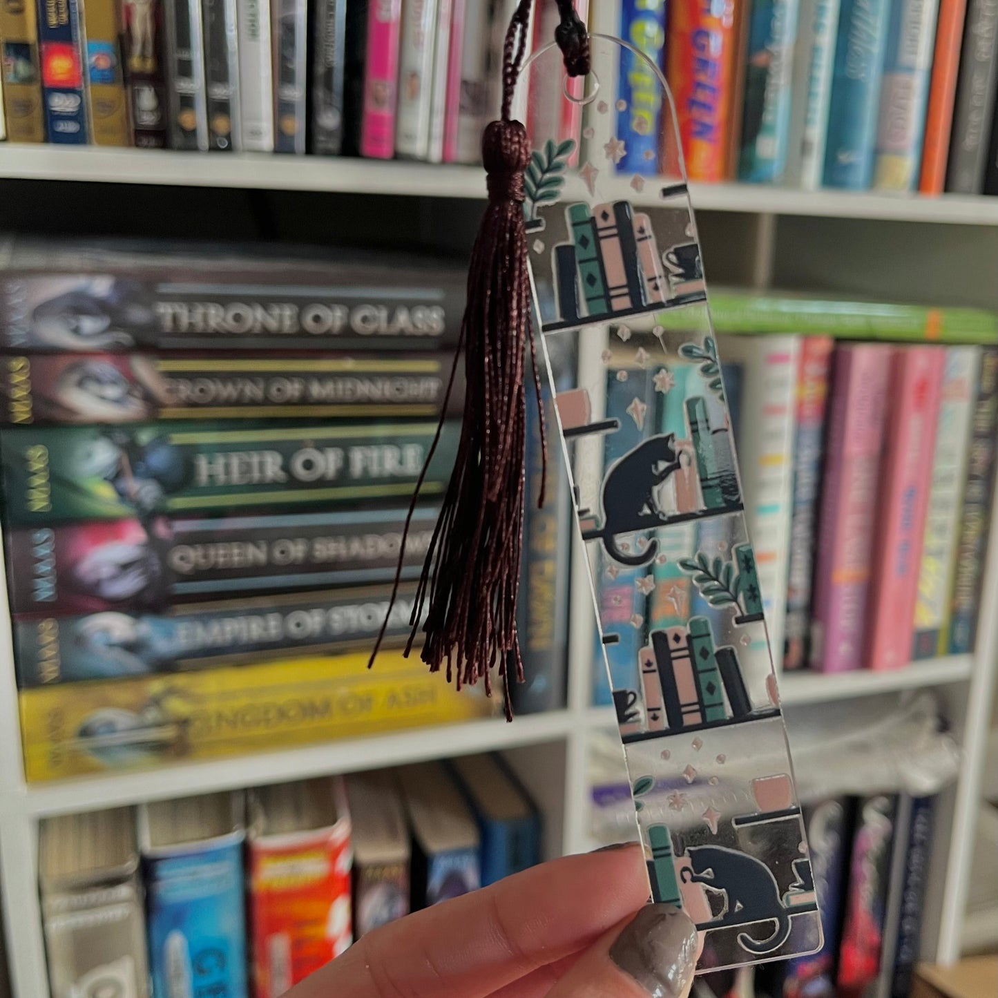 Cat Shelf • Acrylic Bookmark