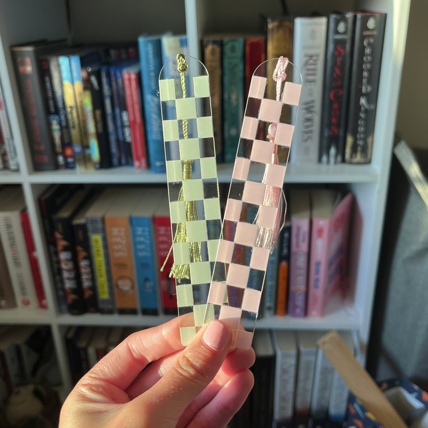 Checkered Acrylic Bookmark