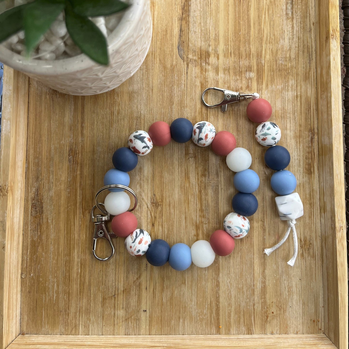 Deep Sea Beaded Wristlet