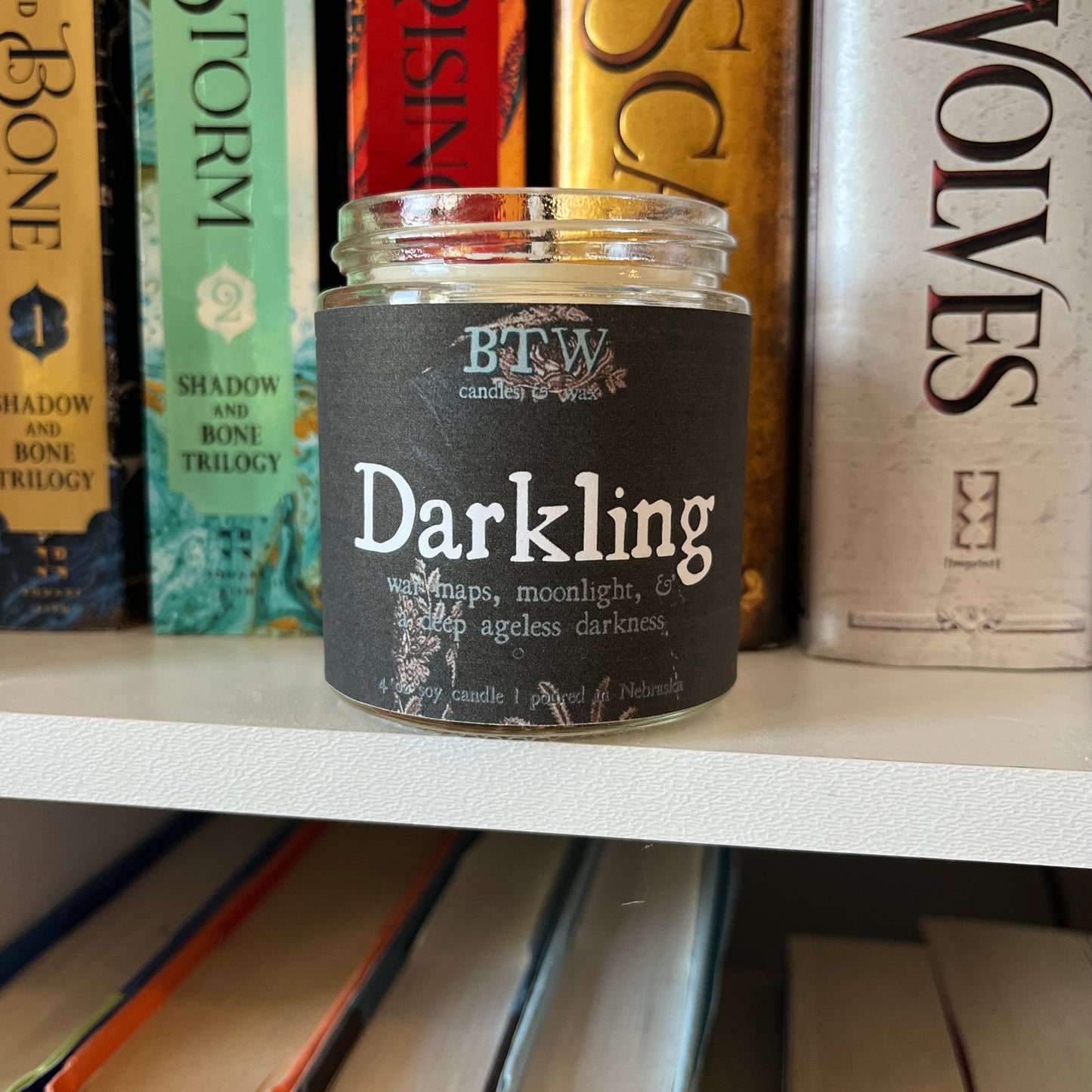 the Darkling | old books, amber, patchouli, & fire