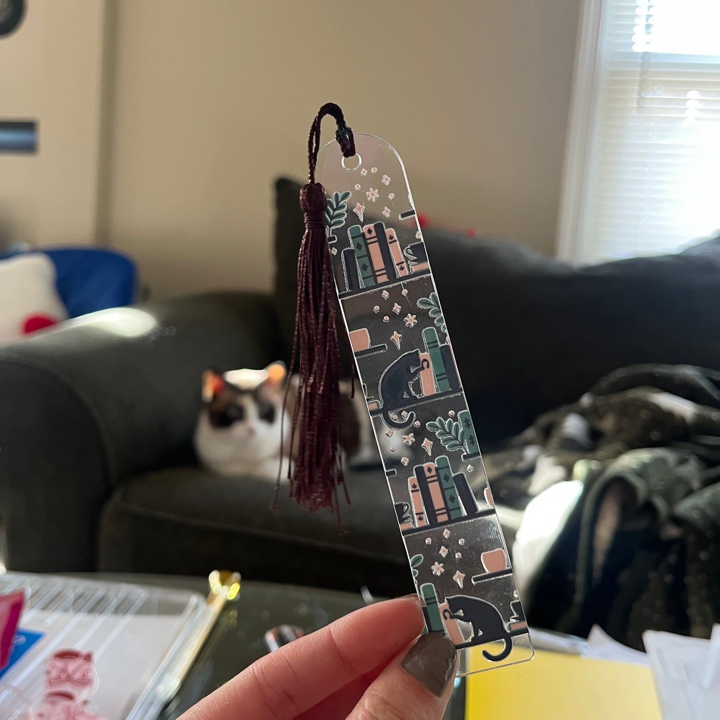 Cat Shelf • Acrylic Bookmark
