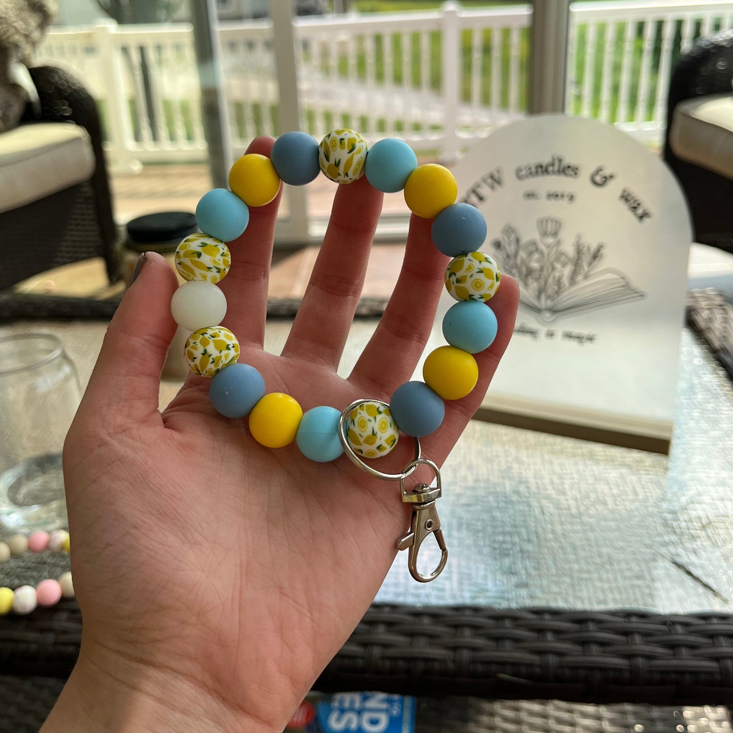 Lemonade Blues Wristlet