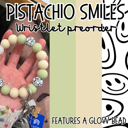 Pistachio Smiles Beaded Wristlet | Pre-Order