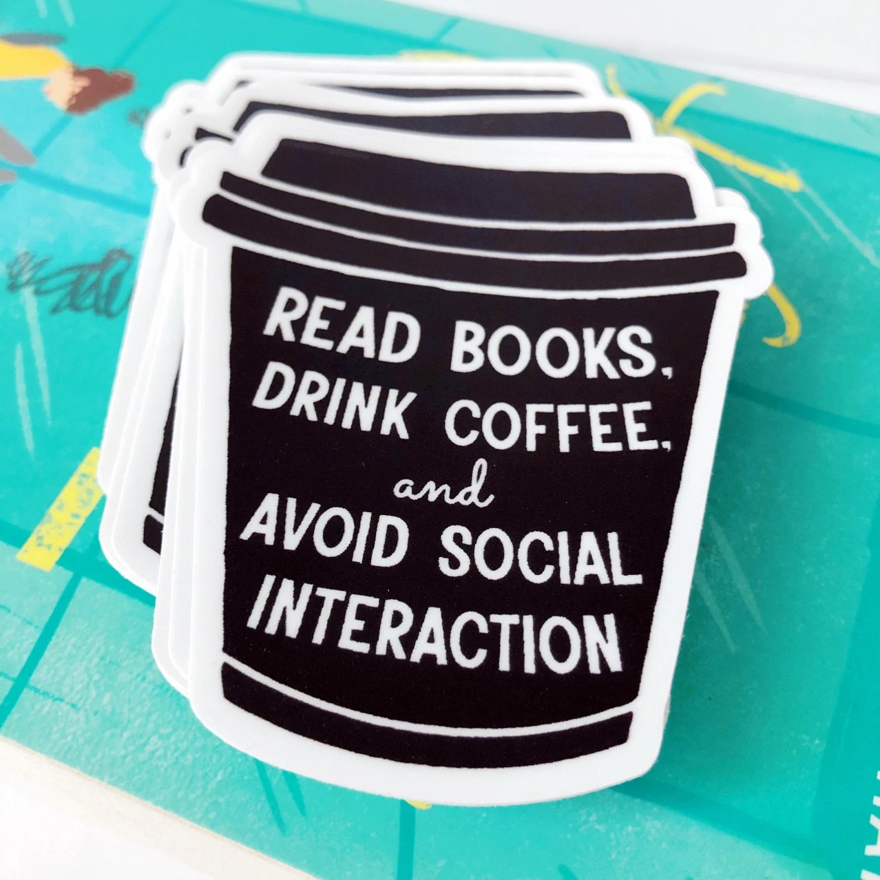Coffee and Reading Sticker | My Secret Copy