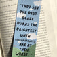 Howl's Moving Castle inspired quote Bookmark